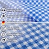 Fabric Tablecloth Washable Table Linen Tablecloth Cotton Polyester Vichy Blue
