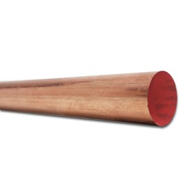 Copper Round Bar C110 1/2" Diameter x 12"