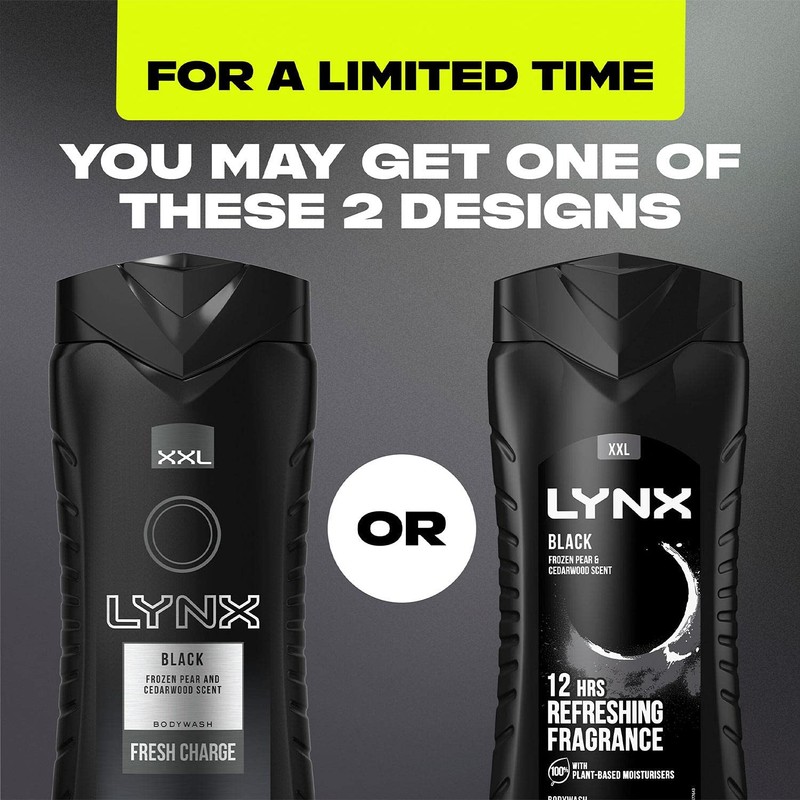 3 Pack of Lynx 12 Hours Shower-Fresh Scent Refreshing Black