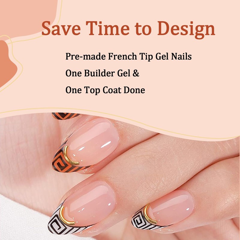 Roucerlin 150 Pcs 3 in 1 Fake French Tip Press