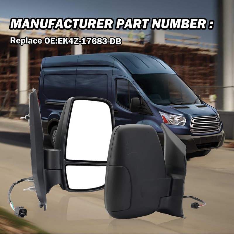 MOFOAP Passenger Side Mirror,Mirror Compatible with 2015-2025 Ford Transit 150