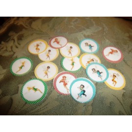 Unbranded Pre Cut One Inch TINKERBELL AND FAIRIES FREE SHIP - 25 Bottle Cap Images