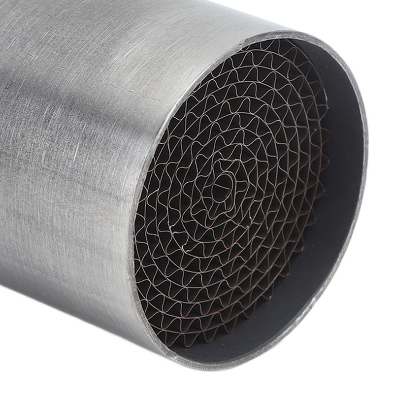 TKSE Motorcycle Exhaust Pipe Catalyst, Stainless Steel Front Middle Exhaust