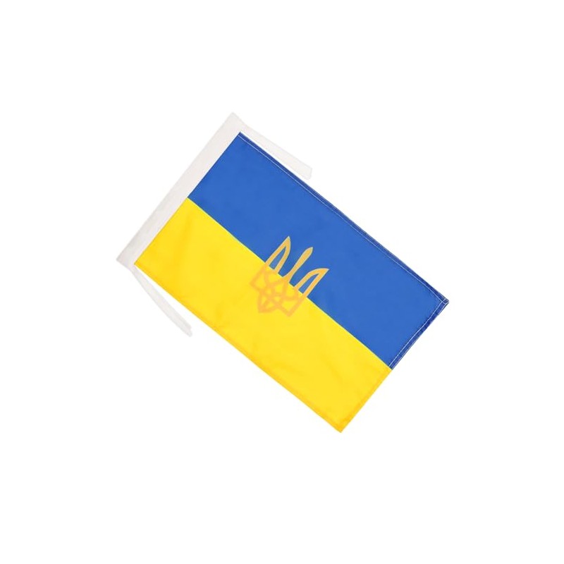 AZ FLAG UKRAINE COAT OF ARMS FLAG 18'' x 12''
