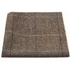 Pañuelo cuadrado de bolsillo de tweed de lujo, color café