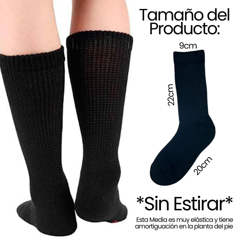 Medias Pie Diabetico Sin Costuras Elasticas Mejora Circulacion Alivia Dolores
