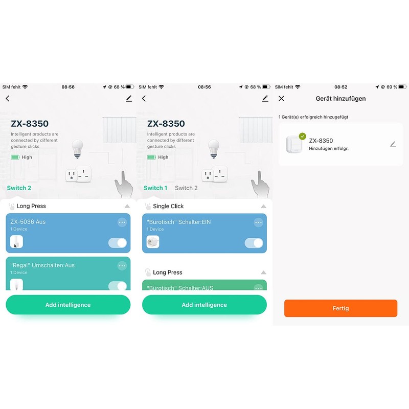 Luminea Home Control Wireless Switch: Set of 2 Smart WiFi
