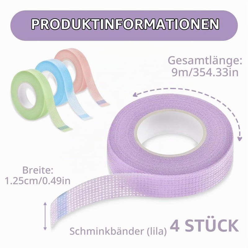 VEOIRXU Pack of 4 precise shadow cosmetic tape, cosmetic tape,
