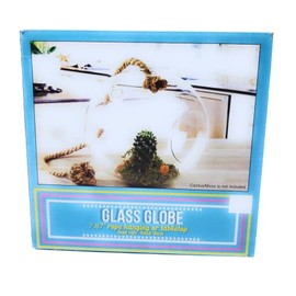 Ja'Cor Hanging Glass Terrarium Globes 7.87" Rope Hanging Planter Tabletop Orbs, Tealight Candle Planters Holder for Indoor Live Plants, Decorative Clear Glass Globe, Hanging Air Plant, 1 Count Box