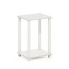 Furinno Simplistic End Table, Small, White/White