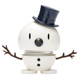 Hoptimist - Scandinavian Design - Christmas Figure - Snowman - Height 8 cm - White/Blue - Gift Idea