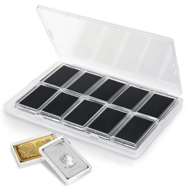 Silver Bar Holder 1 Oz Silver Bar Case 20 Pcs Silver Bar Capsule Storage Bar Capsule Clear Acrylic Storage Container for 1 Ounce Silver Bar
