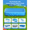 Reinmoson Inflatable Pool Cover Rectangular Fits Pool Under 130" L