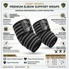 Comfy Elbow Wraps for Weightlifting – Heavy Duty Adjustable Elbow