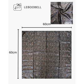 LEBOOBELL Womens Y2K Head Scarf Sequin Reflective Hair Scarf Printed Square Bandanas for Women Party Nightclub 24 Inches Snake