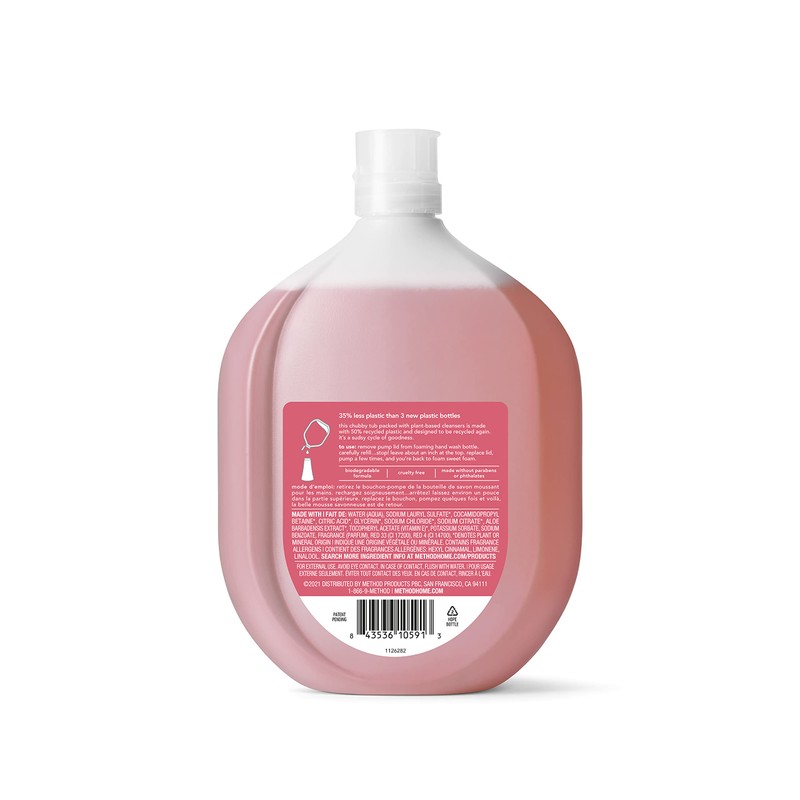 Method Foaming Hand Soap Refill Variety Pack, Pink Grapefruit, Waterfall,