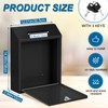 Yaocom Metal Money Donation Cash Box Collection Safe Suggestion Box