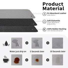 HotLive Coffee Mat - Absorbent Hide Stain Rubber Backed Dish Drying Mat for Kitchen Counter - Bar Mats for Countertops Accessories Fit Under Coffee Maker Espresso Machine