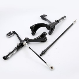 Fit forward Control Foot Pegs Levers Linkage Kit Fit for Harley-Davidson Sportster 1200/883 2014-2022 later(Black)