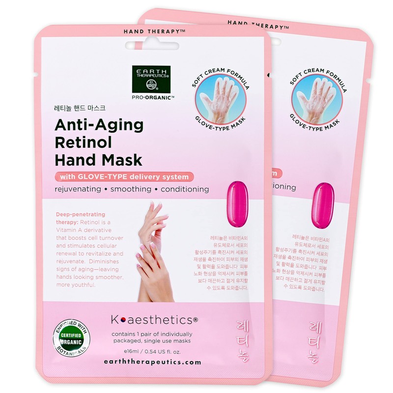 Earth Therapeutics Retinol Hand Mask 2 Pack