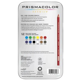 Prismacolor Brand New Prismacolor Premier Colored Pencil Soft Core 12 Count Tin Case 2068321