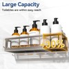 YASONIC Shower Caddy Adhesive, No Drill Bathroom Shower Organizers, with