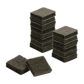 uxcell Felt Furniture Pads, 16Pcs 0.79" x 0.79" Adhesive Backed Felt Non-Slip Anti-Scratch Chair Leg Protectors for Protecting Hardwood Floor, Brown