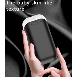 Hand Warmers Rechargeable [Equipped with Heat-conducting Silicone][Double-Sided Heating] [Shockproof] Suitable Skiing for Golf Hunting Hiking Outdoor Camping (Black, 5000mAh X2)