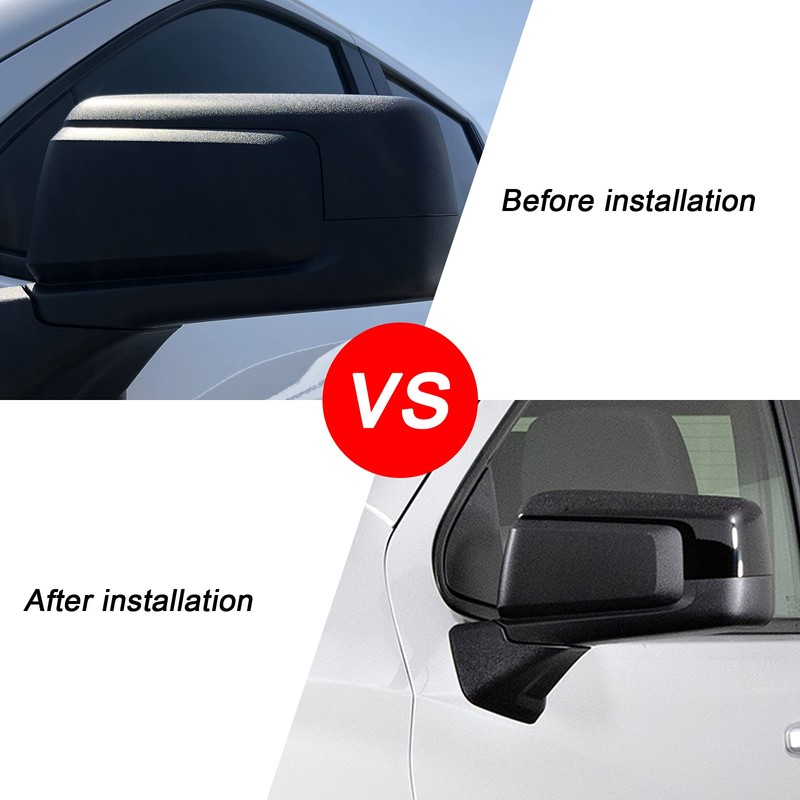 sportuli Black Mirror Cap Cover Trim Replace for 2019-2025 Chevy