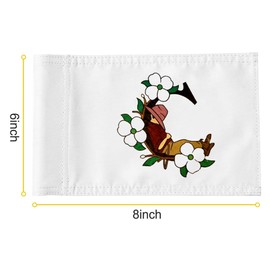 2BUT Pinehurst Golf Club Golf Pin PGA Flag Practic Putting Green Golf Flag For Backyard Garden Double-Sewn 600D Nylon Miniature Pin Flag Regulation Tube Flag(C 8"X6")