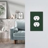 LOLREAI Outlet Covers Dark Green 1 Gang Duplex Light Switch