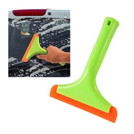 KVAEY Small Silicone Window Squeegee, 5.9 Inch Car Windshield Water Blade Squeegee with Non-Slip Handle, All-Purpose Cleaning Squeegee for Car Windshield, Window, Mirror (Light Green)