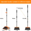 2-Pack is More economical,Upgraded Broom and Dustpan,with 52" Long Handle,
