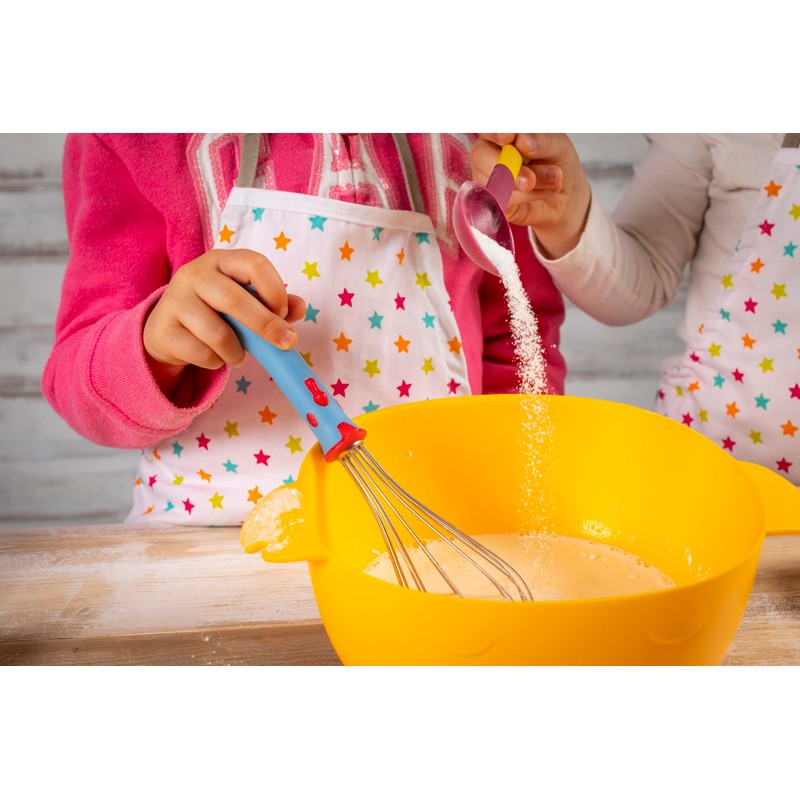 Kuhn Rikon Kinderkitchen Kids Whisk, Rooster, 9.2" x 2.2" x