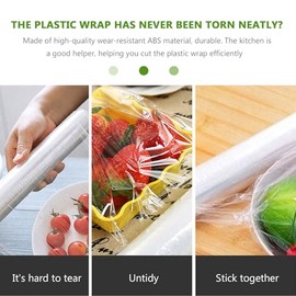 jojofuny 2 Cortadores Deslizantes de Plástico para Film Transparente para Cuchillas Eficientes y Resistentes Ideales para Hoteles y Restaurantes