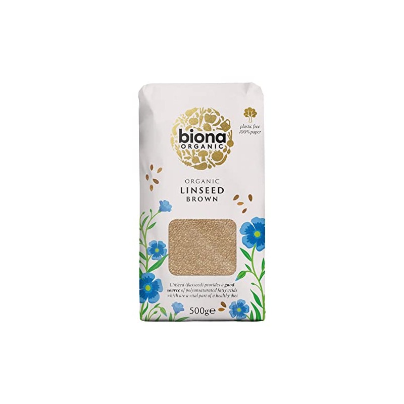 Biona Organic Linseed Brown 500g - Pack of 2