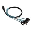 Mini SAS to 4 SATA Cable 7Pin 12Gbps Tinplated Copper