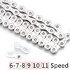 VOANZO Bicycle Chain, Electroplated Silver Rust-proof Mountain Road Bike Chain,