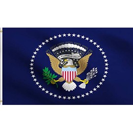 DMSE U.S.A. Presidential President Seal POTUS Flag 2X3 Ft Foot 100% Polyester 100D Flag UV Resistant (2' X 3' Ft Foot)