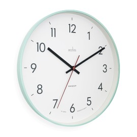 Acctim Aster Non-Ticking Sweep Sleek Wall Clock (Mint Humbug)