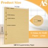 Vicloon A5 Loose Leaf Punched Paper, 140 Pages Horizontal Line