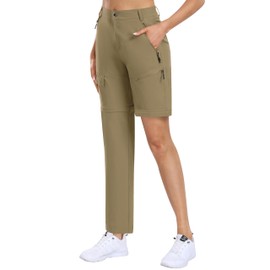 MoFiz Convertible Pants for Women Hiking Shorts Lightweight Quick Dry Adjustable Cargo Trekking Travel Pants Mika XL