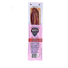 Bacon On The Go by Riffs Smokehouse - Raspberry Chipotle - Pack of 12 Individually Sealed Strips of Bacon