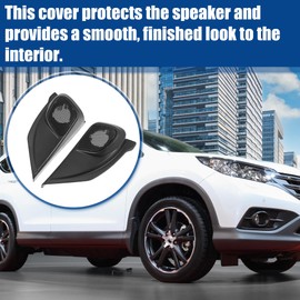 ACROPIX Car Door Tweeter Speaker Panel Cover Trim Fit for Honda CRV 2012-2015 - Pack of 2 Black