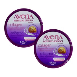 Instituto Español Avena, Crema Regenedadora y Humectante con Colágeno y Extracto Cosmético de Caracol, Fórmula Reparadora, 200 g, Tarro.