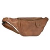 Bear Design Bum Bag Waist Bag Leather Cognac Brown Men Women Casual Modern