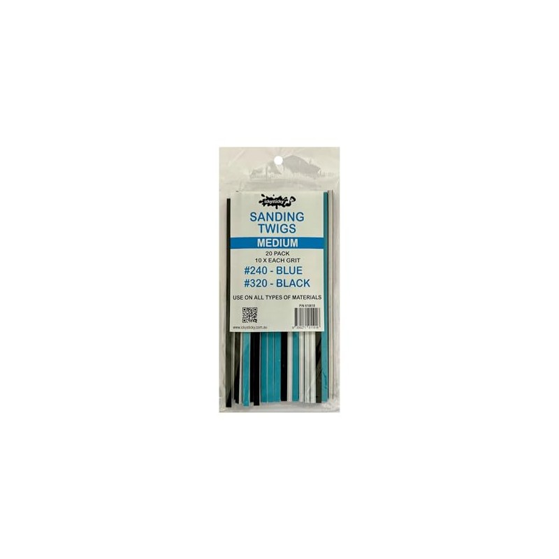 ICKYSTICKY Medium Grits Sanding Twigs or Sticks Ideal for Woodworking