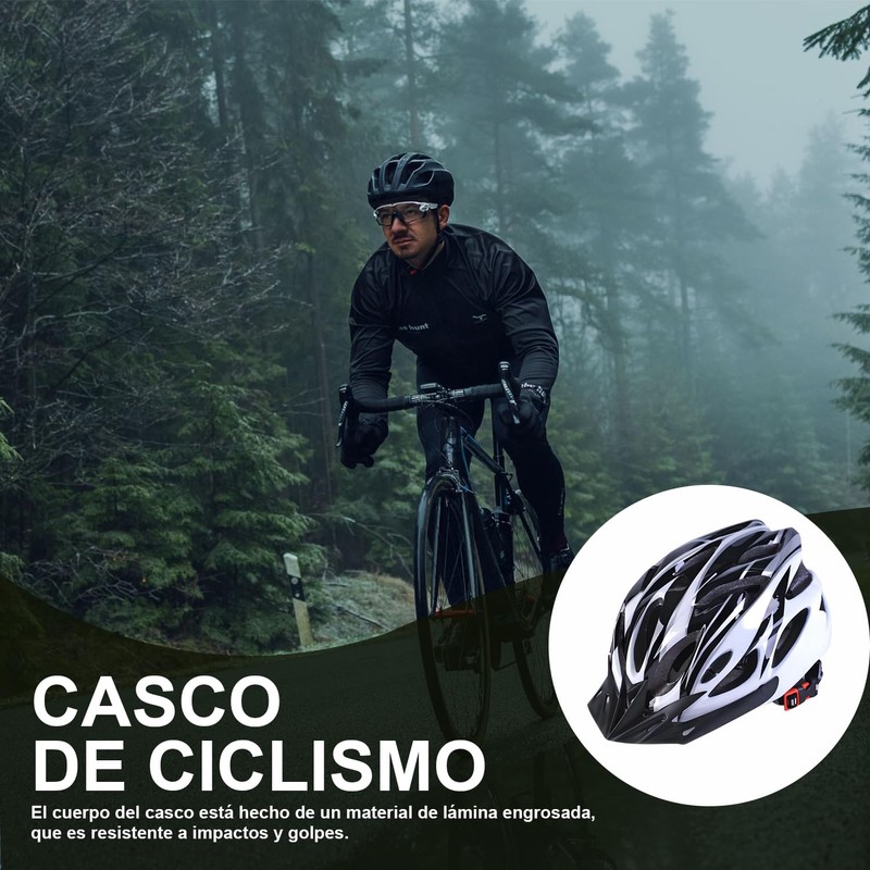 FRILNK Casco Bicicleta, Cascos de Bicicleta para Adultos, Tamaño Ajustable,