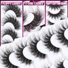 Veleasha False Eyelashes Wispy Faux Mink Lashes Fluffy Handmade Fake