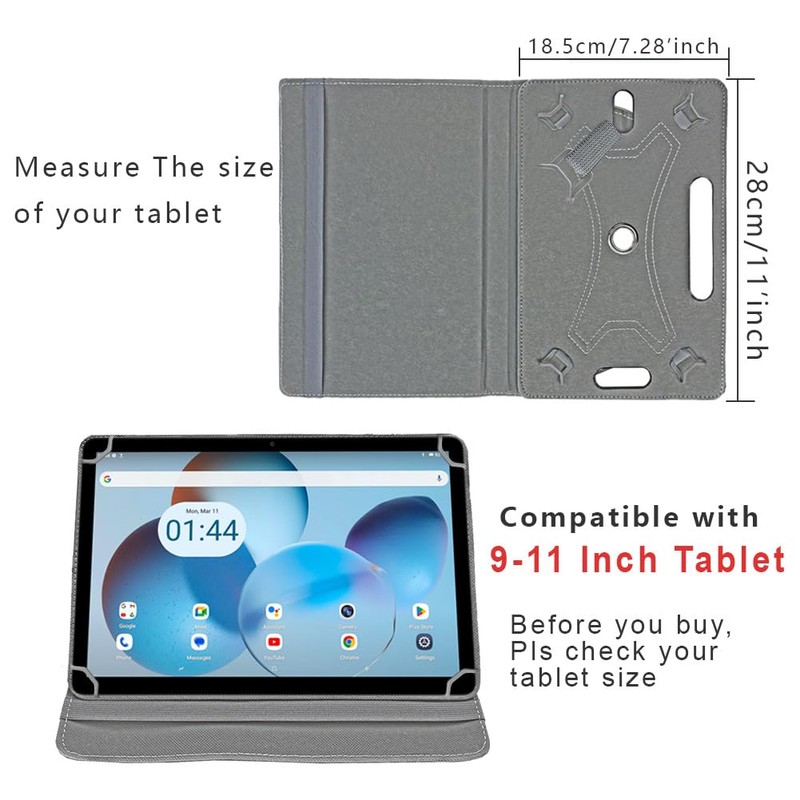 Ytaland Universal Case for Blackview Tablet 10 Inch/Tab70 WiFi/Tab80/Tab30, PU